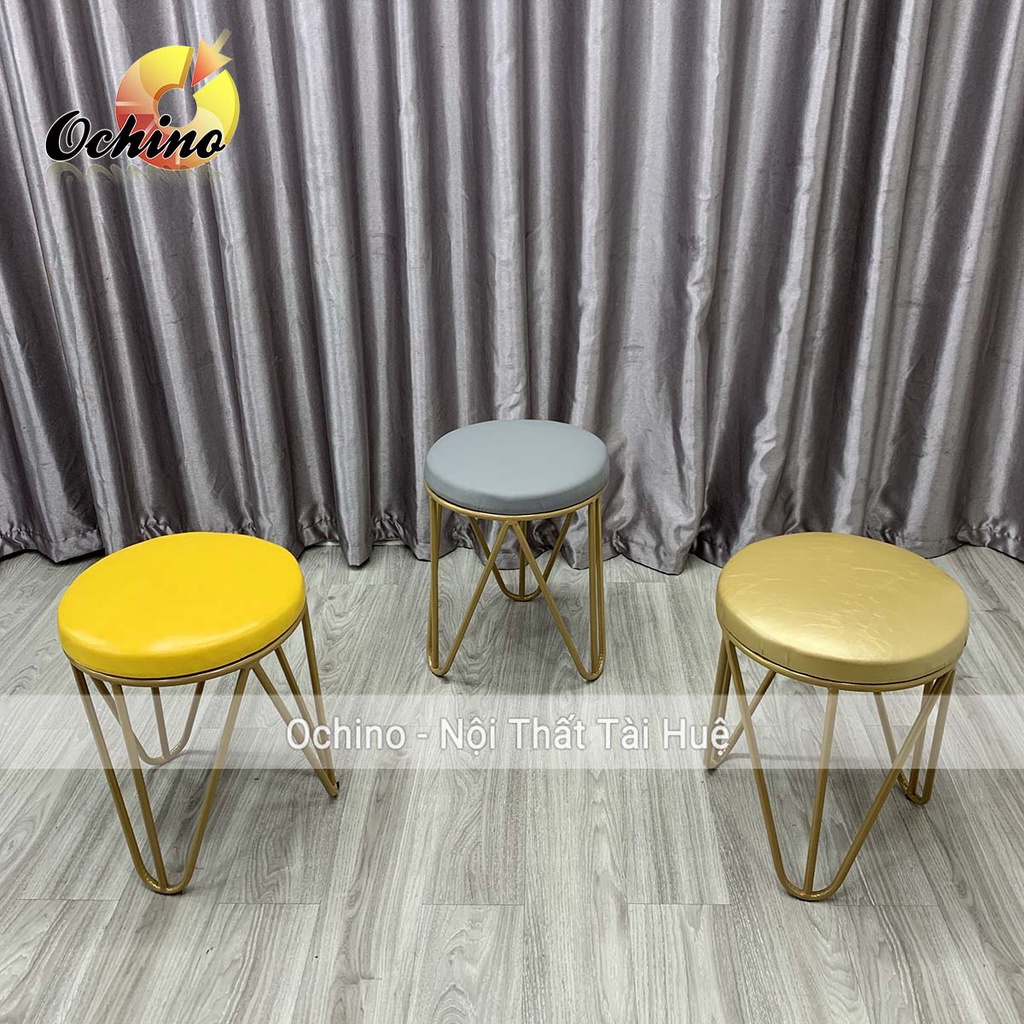Đôn Ghế Bàn Trang Điểm, Đôn Chân Sao Vàng Cách Điệu Sang Chảnh ( Hàng Có Sẵn)