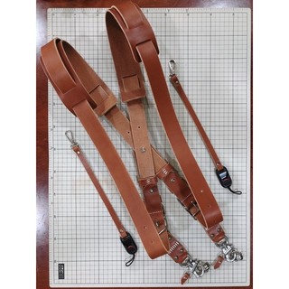 Dây Đeo 2 Máy Ảnh da thật/ Quick Strap/ Double Strap/ Dây đeo máy ảnh da bò thật/ Dây máy ảnh Handmade