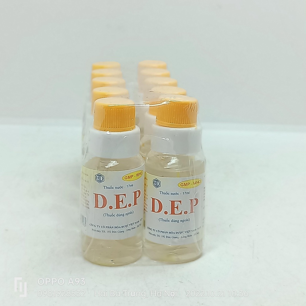 COMBO 10 LỌ Dung dịch dùng ngoài D.E.P DEP nước 17ml