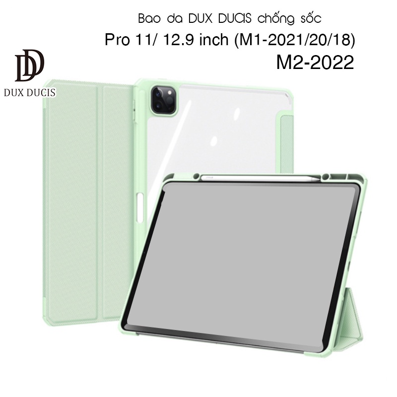 [Hỏa Tốc HCM] Bao da DUX DUCIS iPad Pro 11/ 12.9 inch (M2-2022/M1-2021/2020/2018) (TOBY SERIES) - Có Khay Bút