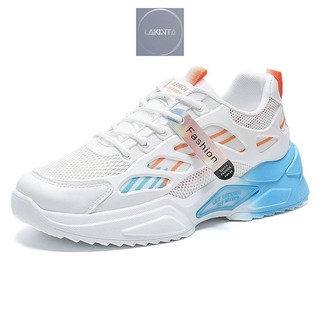 Giày Sneaker thể thao nam tập gym chạy bộ Lakinta cổ thấp độn đế tăng chiều cao G222
