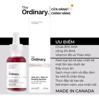 Tinh Chất Peel da The Ordinary AHA 30%+BHA 2% Peeling Solution 30ml