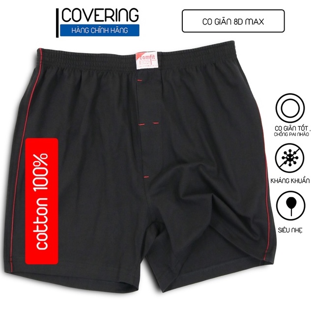 Covering|Quần đùi cotton 8D max mềm nhẹ co giãn tốt ( không túi)