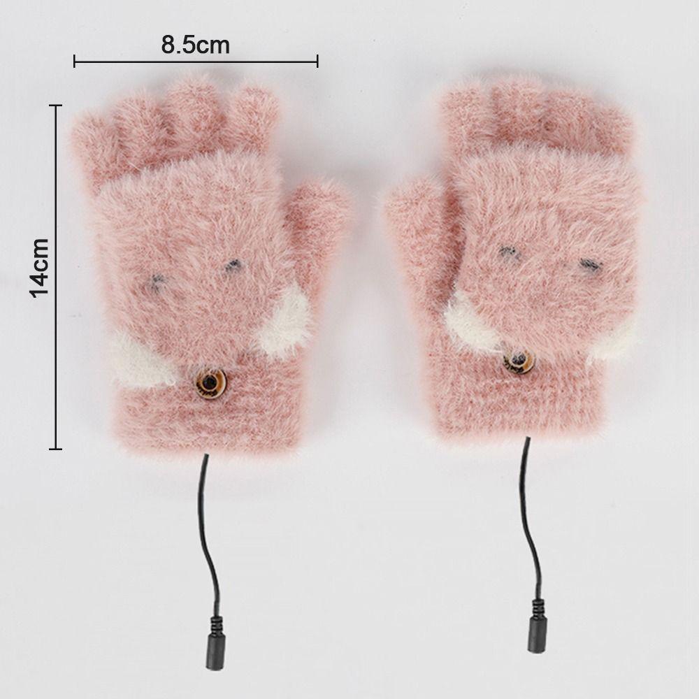 Găng Tay Đan Len Hở Ngón Sạc Cổng USB Có Thể Điều Chỉnh Nhiệt Độ Tiện Dụng