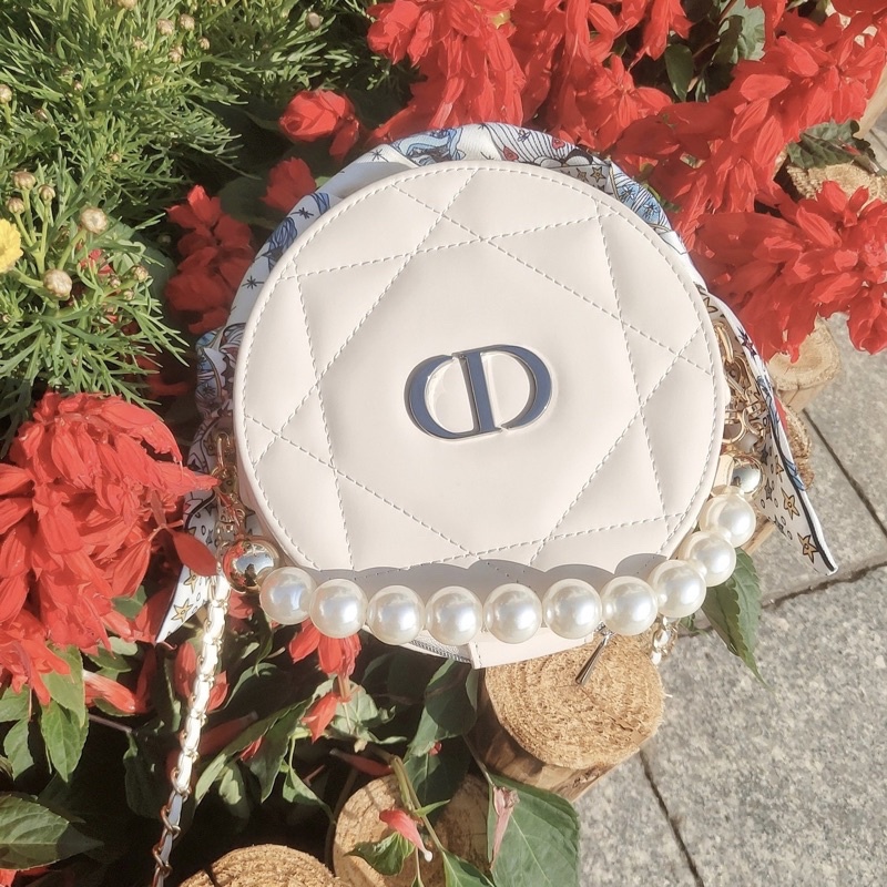 Túi tròn Gift Dio pouch  -Hàng VIP săn sale từ singapore CÓ GƯƠNG Ở TRONG TÚI