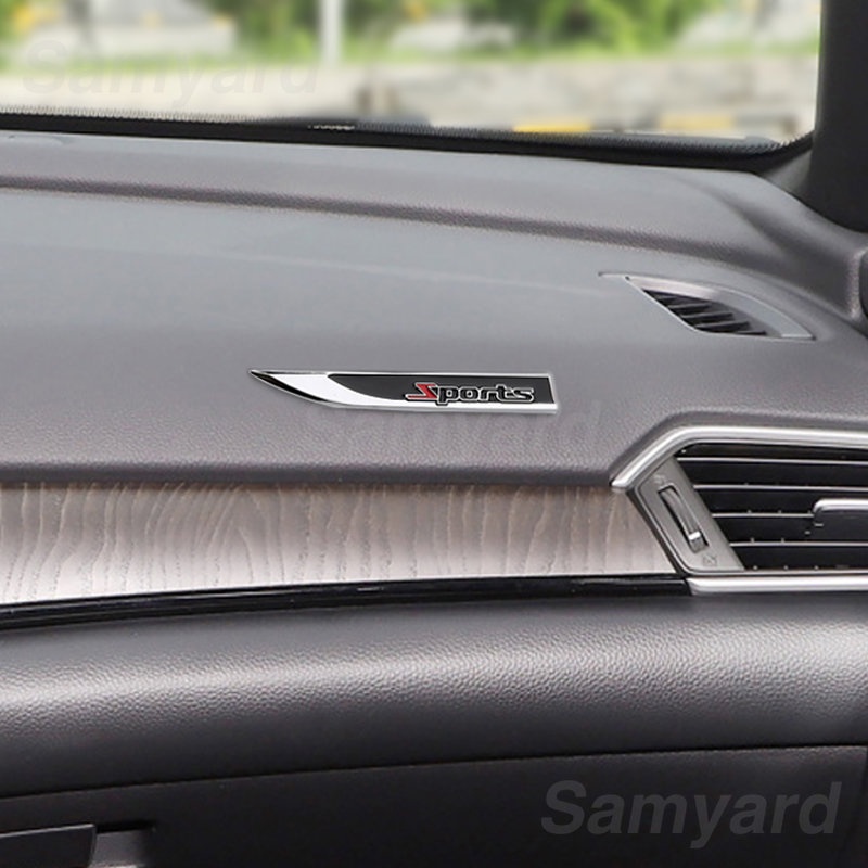 Bộ 2 Miếng Dán Logo 3D Bằng Kim Loại Trang Trí Cửa Xe Hơi Perodua Proton Honda Toyota TRD Volkswagen Kia BMW AMG RS