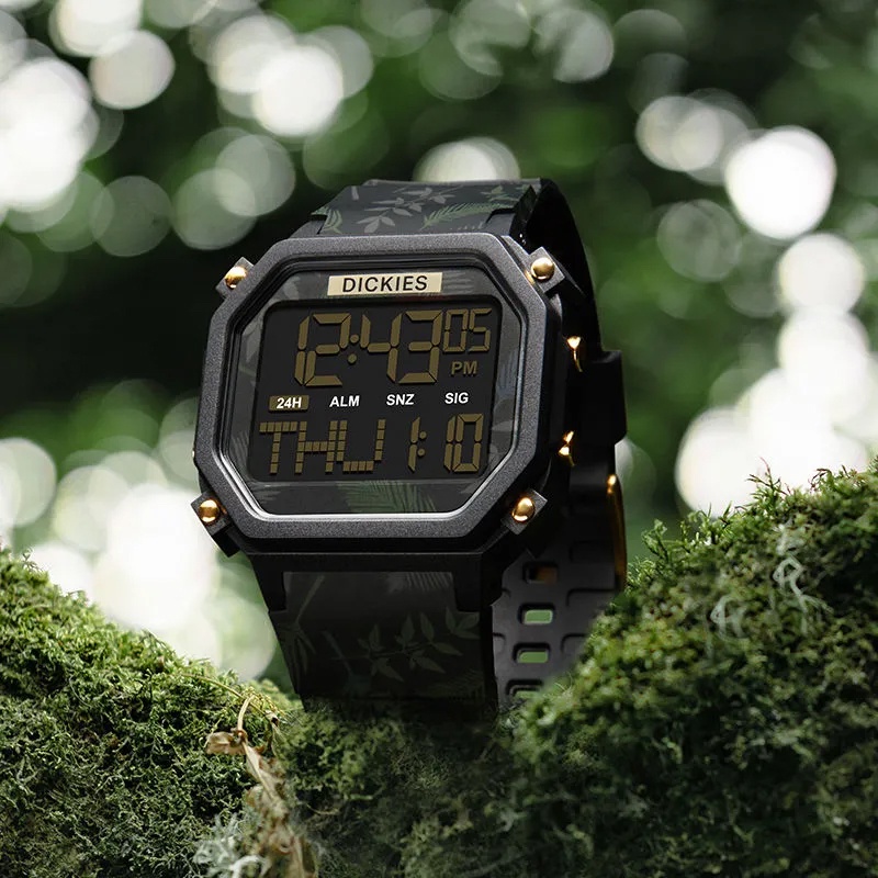 Đồng hồ Dickies nam điện tử chính hãng CL-448, chất liệu silicone xu hướng hiphop giới trẻ genz không thấm nước 30m