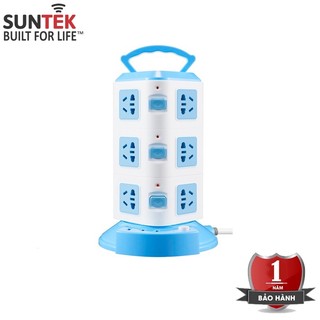 Ổ cắm điện SUNTEK đa năng 3 tầng 12 chân cắm điện 3 cổng USB - Bảo hành Chính hãng 1 năm