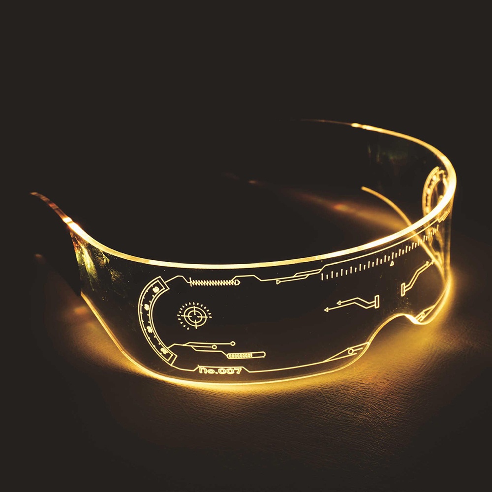 Mắt Kính EL Có Đèn LED Phát Quang Độc Đáo Cho Dịp Halloween Và Giáng Sinh