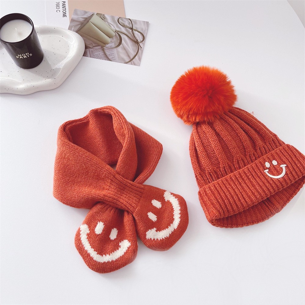 Sét mũ khăn mặt cười dành cho bé trai và bé gái S025