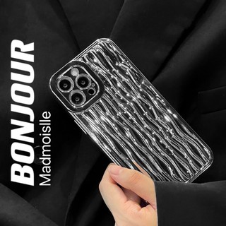 Ốp điện thoại TPU mềm gợn nước bạc thời trang mát mẻ cho Iphone 17 16 15 promax 14 pro max 13 pro max 12 pro max 11 pro max xs max xr x