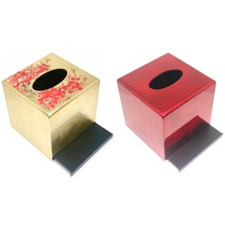 Hộp khăn giấy vuông nhũ sơn mài sang trọng