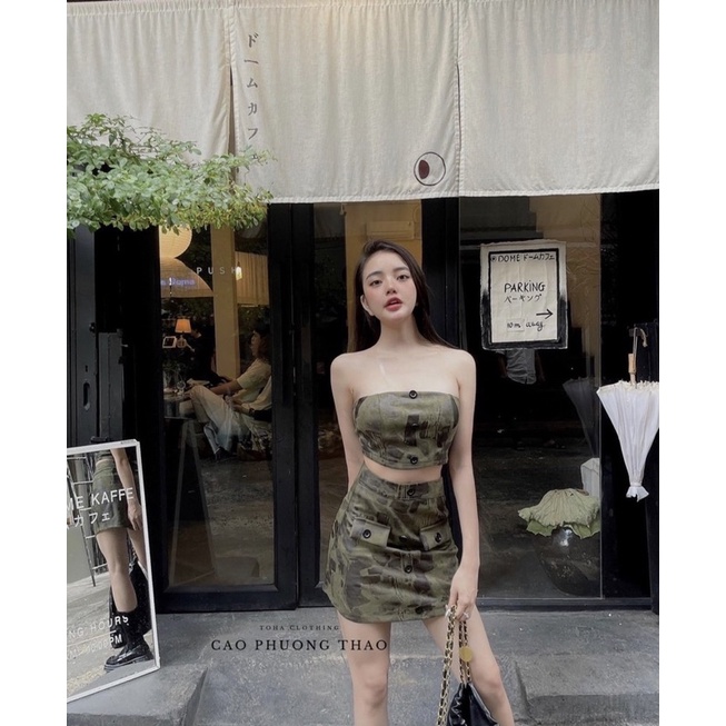 SET ÁO ỐNG PHỐI CHÂN VÁY LÍNH