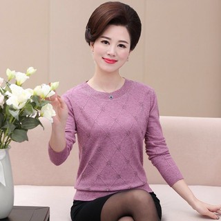 Áo len nữ trung niên cho bà cho mẹ- áo khoác nữ cardigan dệt kim