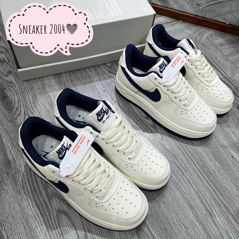 Giày Nike Air Force 1 low 07 trắng xanh ken navy bản cao cấp 1-1 full phụ kiện