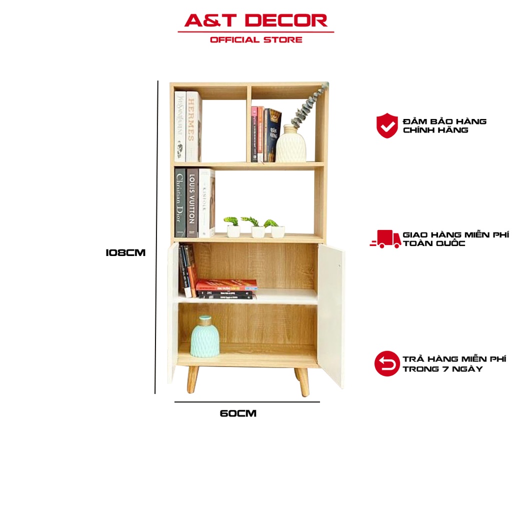 Tủ sách, tủ gỗ đa năng, phù hợp nhiều không gian trong gia đình chất gỗ MDF dày 12mm