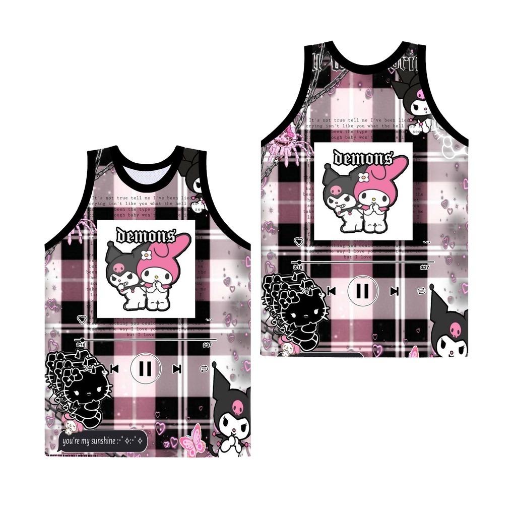 Áo Đồng Phục Bóng Rổ Jersey Hoạt Hình HELLO KITTY Phong Cách Mới 2022 Cho Nam