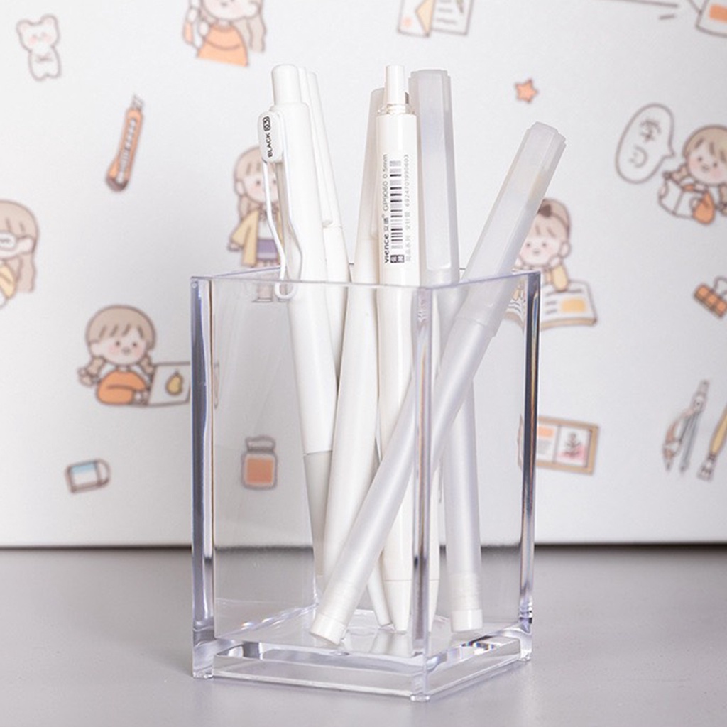 Ống bút acrylic dày trong suốt