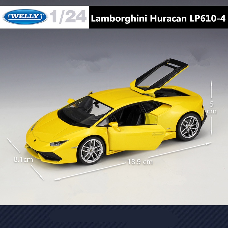 Welly Mô Hình Xe Ô Tô Lamborghini Huracan LP610-4 Tỉ Lệ 1: 24 Cao Cấp