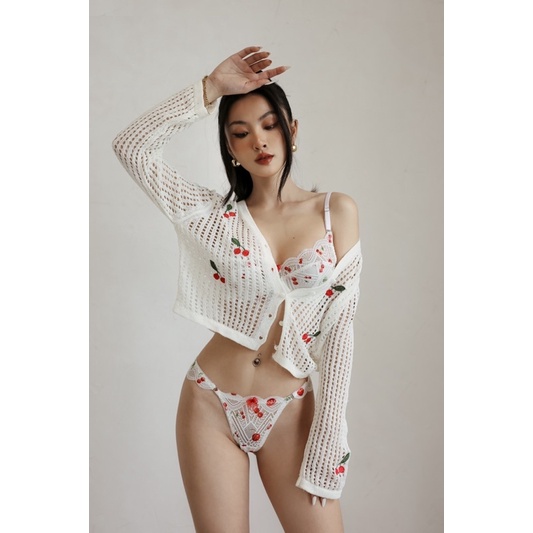 LACE - Set đồ lót hoạ tiết cherry thiết kế độc quyền | BigBuy360 - bigbuy360.vn