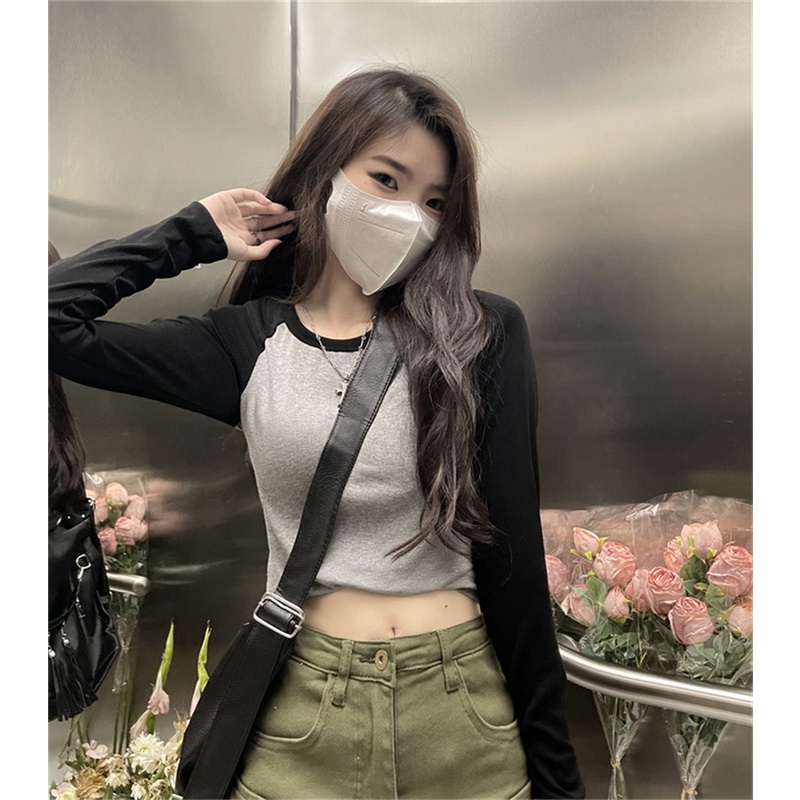 NRVP Áo Thun Nữ Dài Tay Dáng Rộng Thời Trang Hàn Quốc