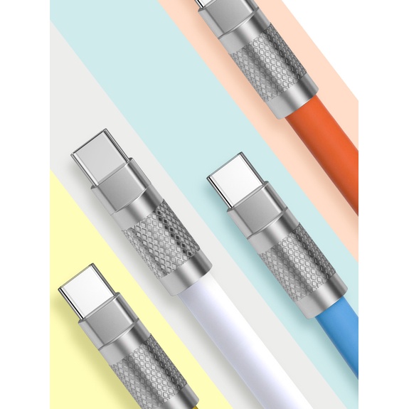 Dây Sạc Nhanh Cáp Mập 120W Cổng Micro USB Type-C Android Bằng Hợp Kim Kẽm Silicon