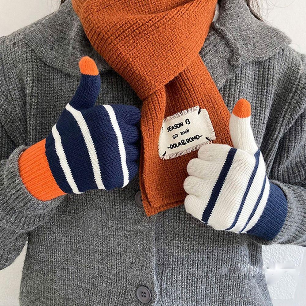 Găng Tay Unisex Sợi Acrylic Chống Gió Thời Trang Hàn Quốc