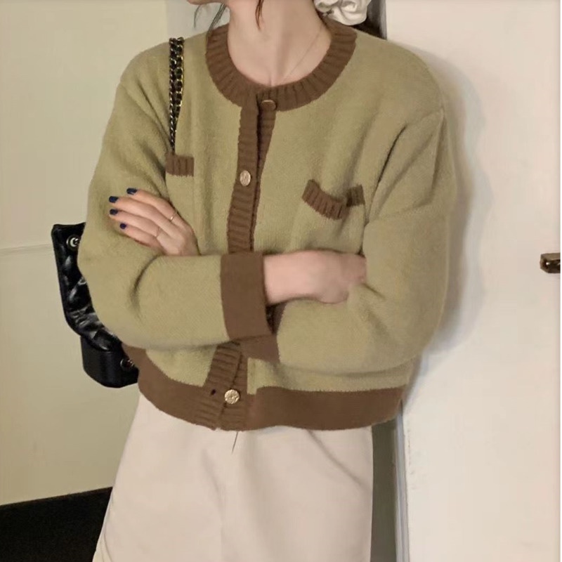 Áo Khoác cardigan Dệt Kim Dáng Rộng Mềm Mại Phong Cách Hàn Quốc Thời Trang Mùa Thu Cho Nữ