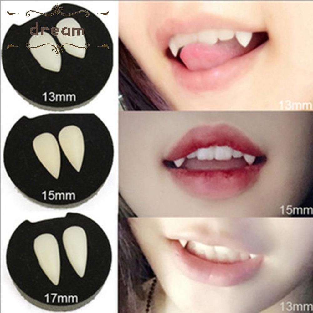 【DREAMLIFE】Bloodcurdling Vampire Werewolves Fangs Fake Dentures Teeth Costume Halloween Fad Quality Assurance Buy with confidence