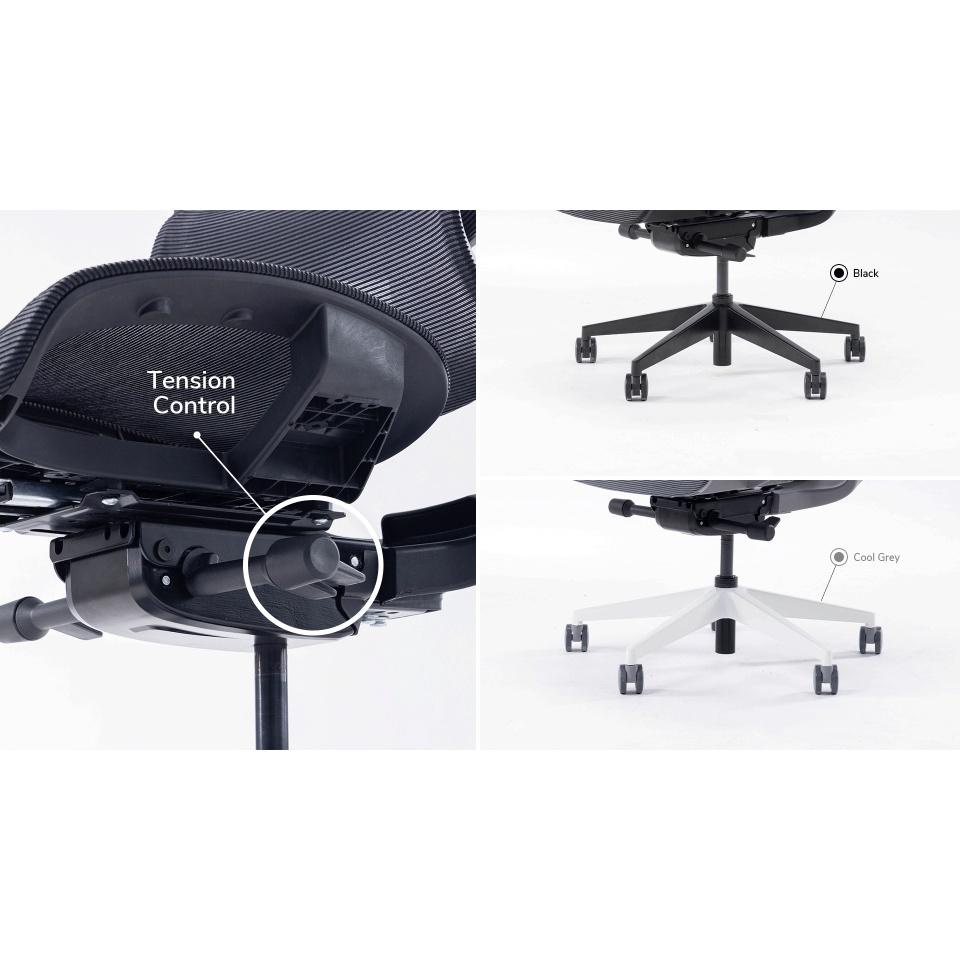 Ghế công thái học Epione Easy Chair 2.0 ghế xoay văn phòng chân KIM LOẠI sơn tĩnh điện, bảo vệ cột sống - ERGOHOME