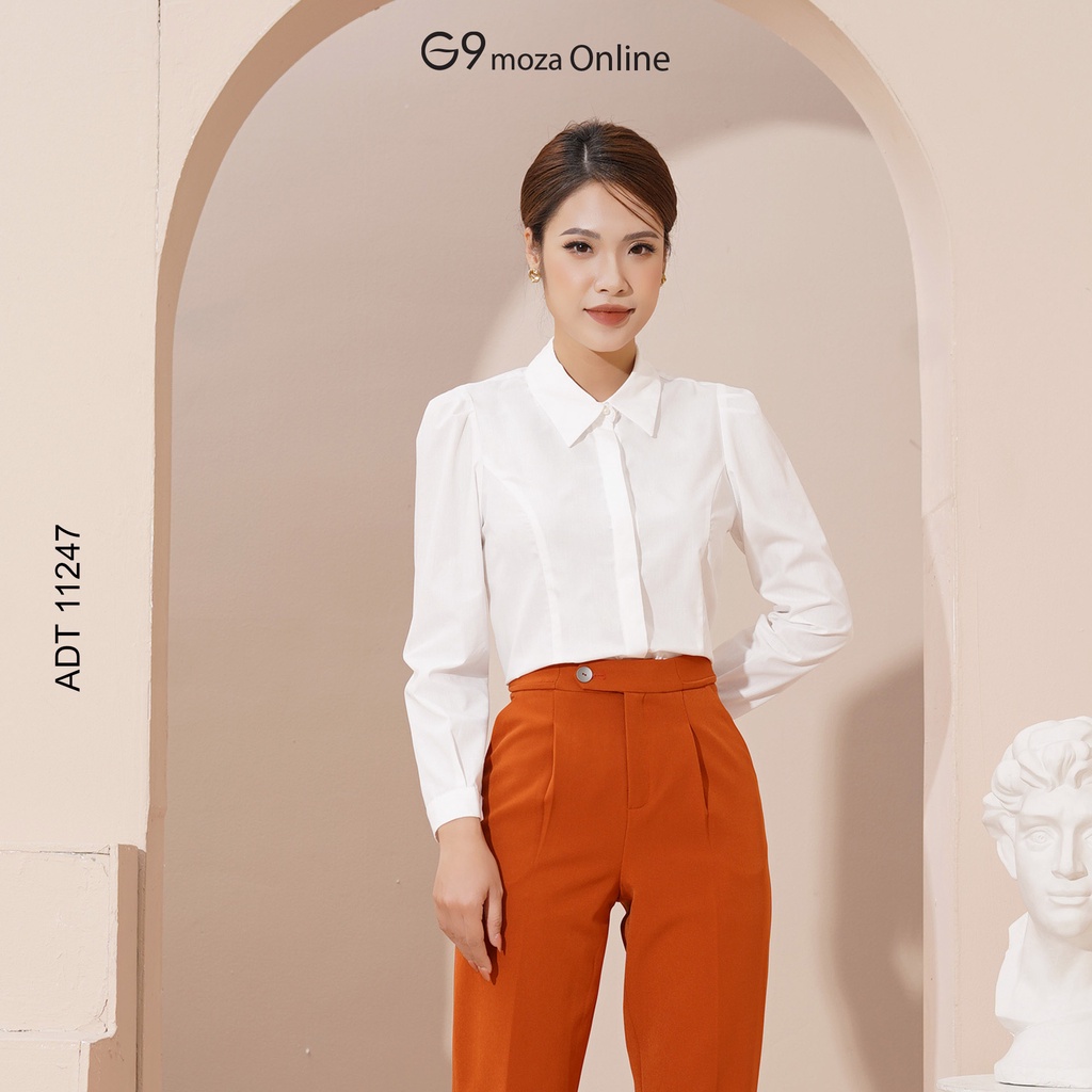 Áo sơ mi tay dài 11247 G9moza chất thô