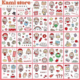 Set 25 tấm sticker hình dán trang trí chống thấm nước xinh xắn kami store