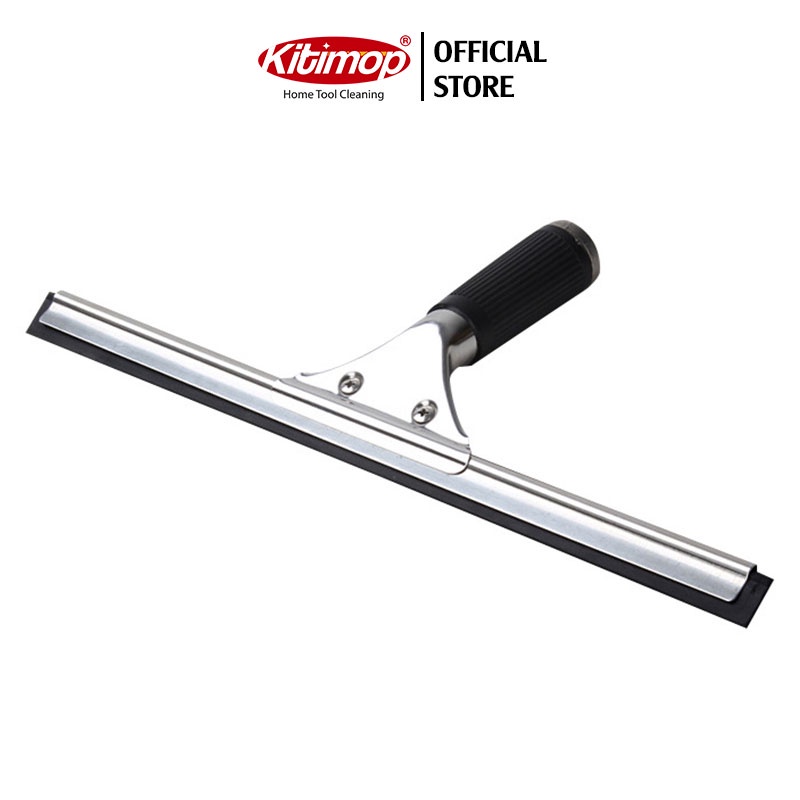 Cây gạt kính, lau kính cầm tay inox lưỡi cao su chuyên dụng cao cấp - Kitimop-A35
