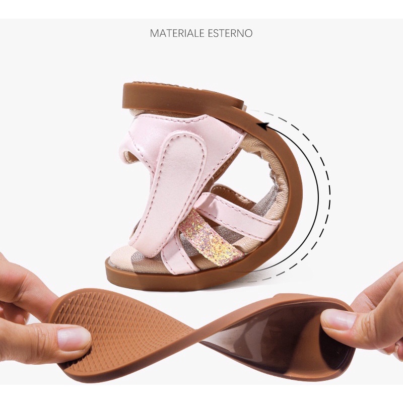 Sandal cao cấp cho bé gái.