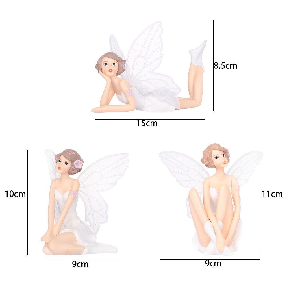 Set 3 Thiên thần, nàng tiên trang trí kệ tủ, giá sách, bánh kem, trang trí bàn học