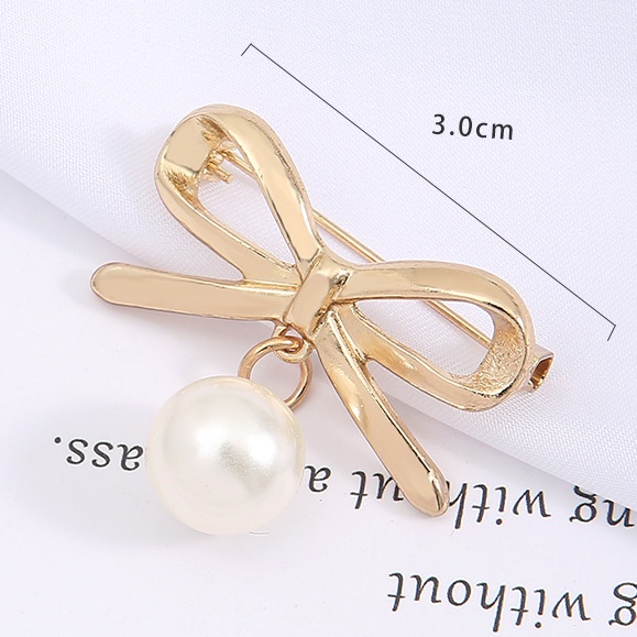 Ghim Cài Áo Đính Ngọc Trai Chống Trượt Thiết Kế Đơn Giản Cho Nữ