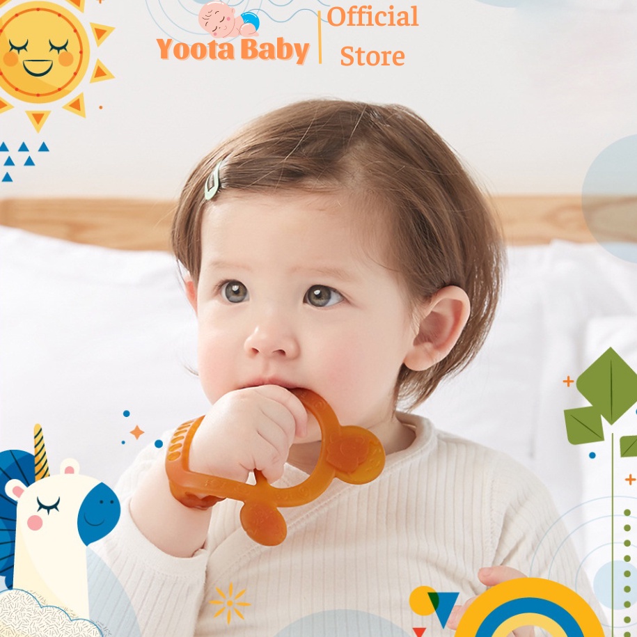 Gặm Nướu MISUTA Ngậm Nướu Chất Liệu Silicone Chống Rơi Mềm Dẻo An Toàn Cho Bé YOOTA BABY