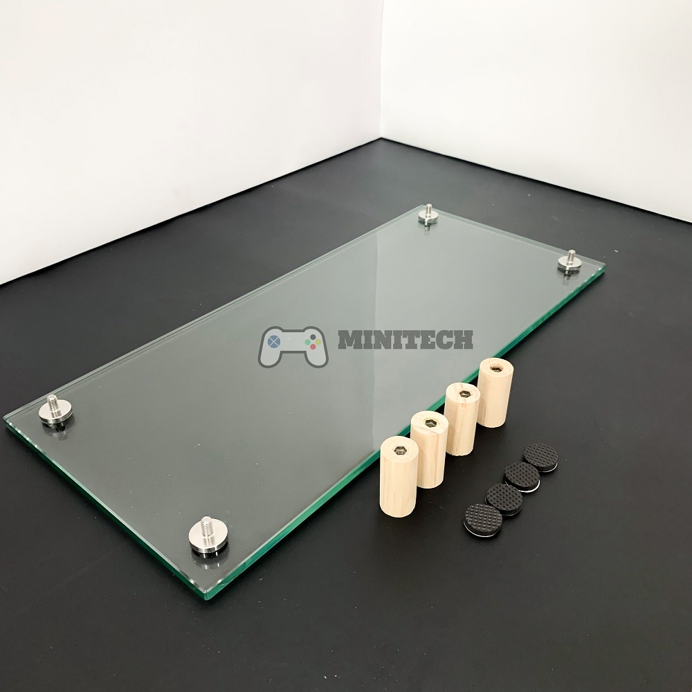 Kệ Nâng Màn Hình Kính Trong Suốt nâng màn hình để luôn đảm bảo người dùng được ngồi thẳng và đúng cách.