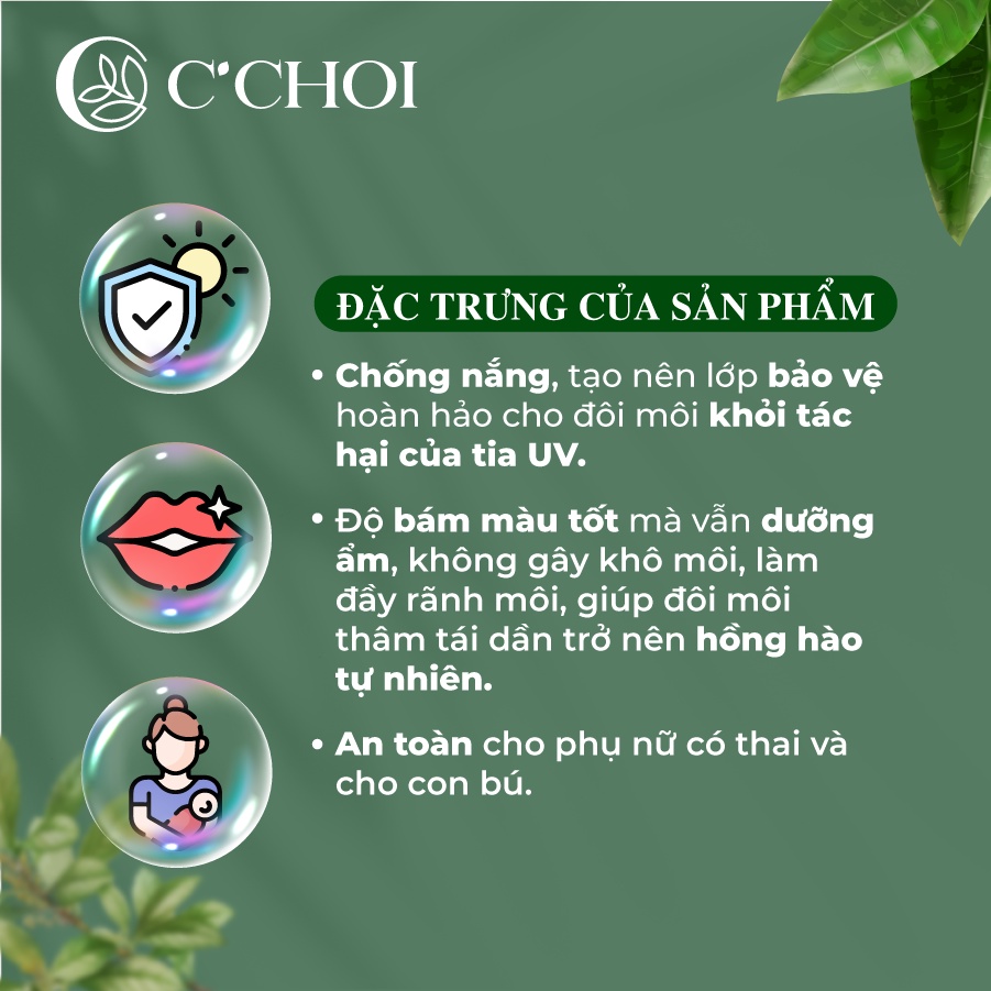 Son Kem Khoáng Mềm Môi C'CHOI Mineral Lip Cream M04 - Ly Ly Oran