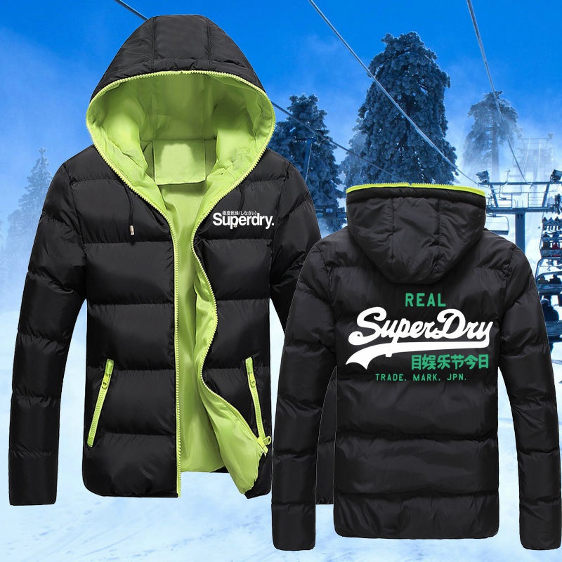 Áo Khoác Chống Gió Có Khóa Kéo In Logo Superdry