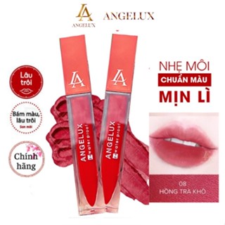 Son Kem Lì Angelux 24h Water Proof Màu Hồng Trà Khô 20g Chính Hãng