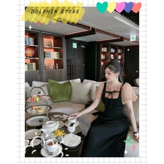 BIGSIZE Đầm đen dài bigsize