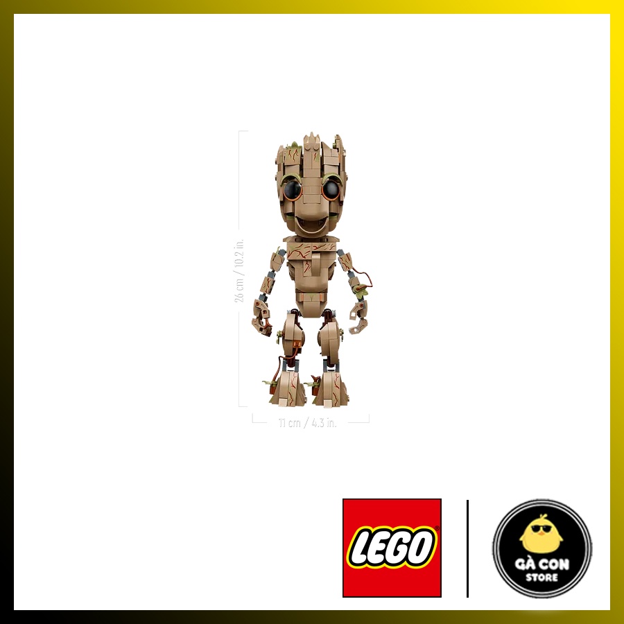 Lego Marvel : I am Groot 76217 mô hình Baby Groot - Lego siêu anh hùng Marvel