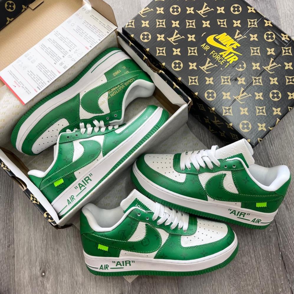 Giày sneaker air force1 lv bản xanh lá,giày thể thao Af1 LV Xanh lá bản SC /DINOSNEAKER