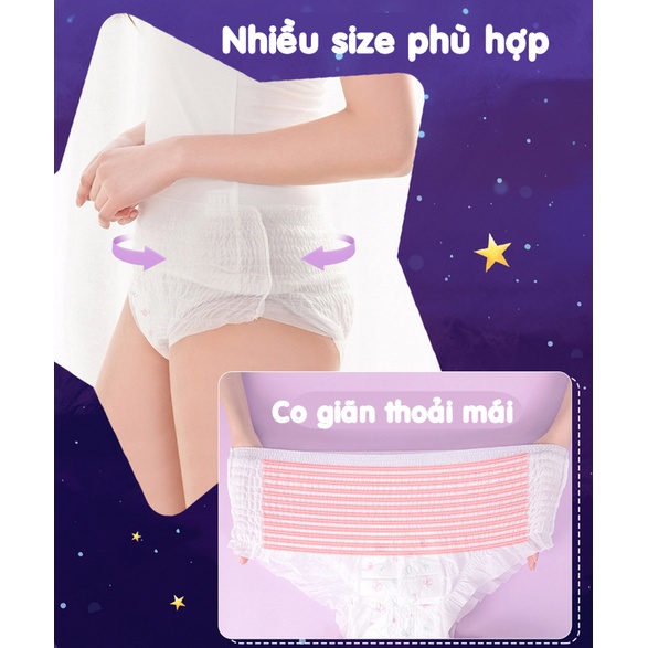 Băng vệ sinh dạng quần AKI gói 2 cái đủ size M, L, XL - Dùng 1 lần, mềm mại, thấm hút, thoải mái và tiện lợi