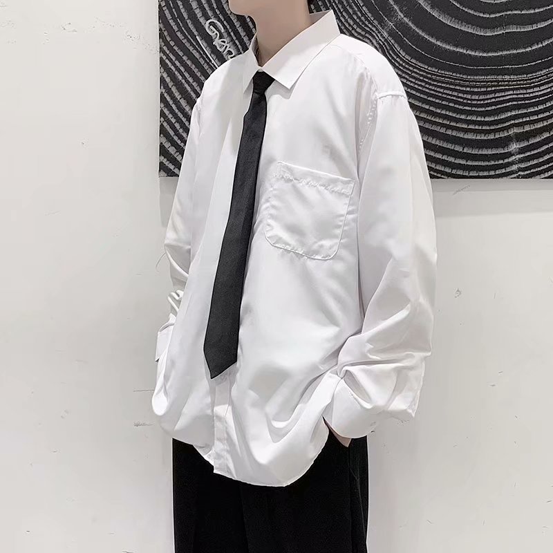 [M-2XL] Áo Sơ Mi Cơ Bản Đa Năng Màu Sắc Đơn Giản Và Thời Trang Hàn Quốc Cho Nam