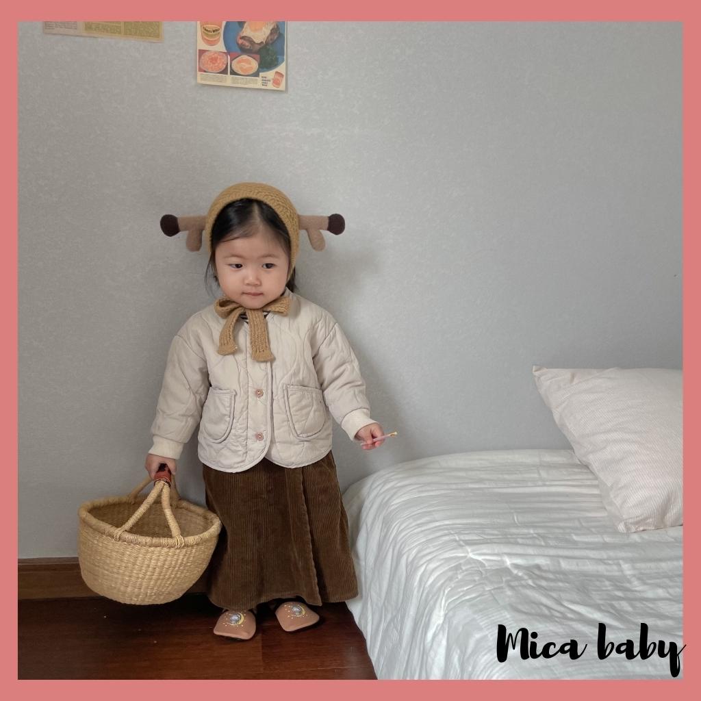 Mũ len che thóp kiểu dáng sừng hươu dễ thương cho bé từ 1 tuổi ML208 Mica baby