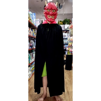 Set đồ hoá trang Halloween, mặt nạ kèm áo choàng đen. 2 size
