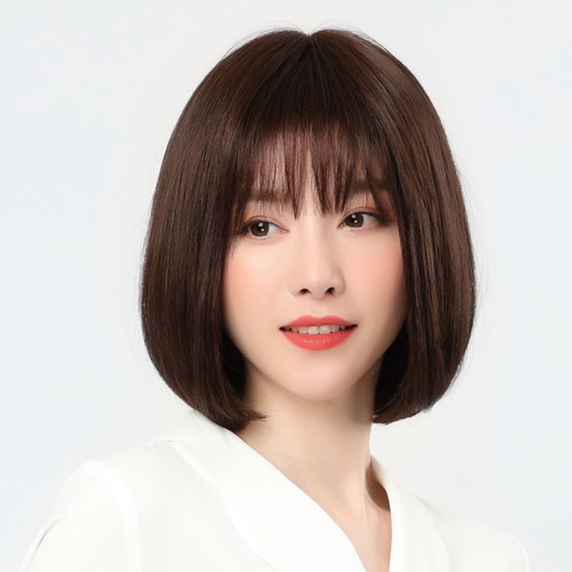 🌿Tặng Lưới🌿 Tóc giả đẹp cả đầu ngắn cúp dễ thương, Tóc giả nguyên đầu - TG53
