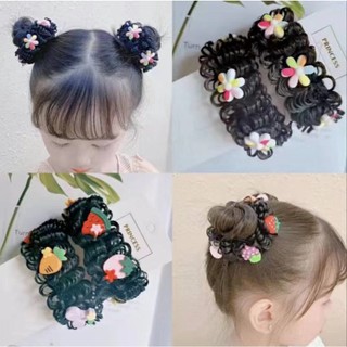 Combo 2 cái buộc tóc cột tóc giả đính charm xinh xắn cho bé